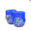 Set of 2 glasses - shot liquor and whiskey - Original Murano Glass OMG