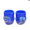 Set of 2 glasses - shot liquor and whiskey - Original Murano Glass OMG