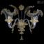 Applique Elegante - ambra - Vetro di Murano - 2 Luci