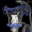 Sconce Wall Lamp Elegante - Blue - Murano Glass - 2 lights