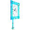 Himmel - Pendel Wanduhr - Murrina Hellblau - Original Murano Glas OMG