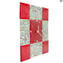 Rouge - Reloj de pared - Rojo Murrina - Grande - Cristal de Murano original OMG