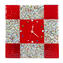 Rouge - Horloge Murale - Murrina Rouge - Grand - Verre Original de Murano OMG