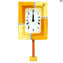 Pendulum Wall Clock - Murrina Orange Yellow - Small