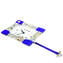 Blue - Pendulum Wall Clock - Murrina Angles Blue - Small