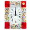 Rouge - Horloge Murale Pendule - Murrina Angles Rouge - Petite