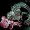 Venetian Chandelier Rosa - Floral Rosetto - Murano Glass