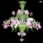 Venetian Chandelier Rosa - Floral Rosetto - Murano Glass