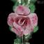 Lustre Veneziano Rosa - Rosetto Floral - Vidro Murano