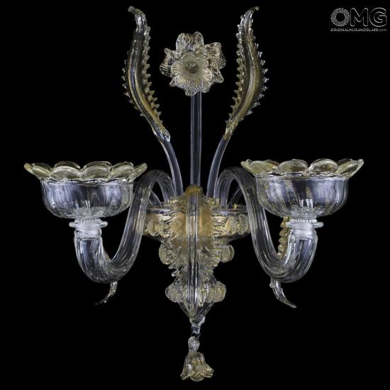 Wall Lamp Ca Morosini Venetian Murano Glass 2 Lights