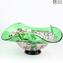 Drop Bowl Murrine -  Green Silver Glass