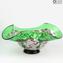 Drop Bowl Murrine -  Green Silver Glass