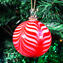كرة شجرة الكريسماس الحمراء - عيد الميلاد الخاص - زجاج مورانو الأصلي OMG
