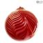 レッドクリスマスツリーボール-スペシャルXMAS-オリジナルムラーノグラスOMG