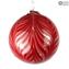 Bola de árbol de Navidad roja - Navidad especial - Cristal de Murano original OMG