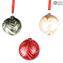 Rote Weihnachtsbaumkugel - Special XMAS - Original Murano Glass OMG