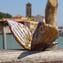 تمثال فراشة من Murrine Millelfiori والذهب - الحيوانات - زجاج مورانو الأصلي OMG