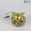 小鼠和金色貓頭鷹雕像-動物-Murano原創玻璃OMG