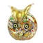 Owl Figurine in Murrine and Gold - Animals - Original Murano glass OMG