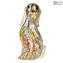 Figurine Chien en Murrine Millelfiori Or - Animaux - Verre de Murano original Omg