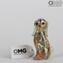 Estatueta de Cachorro em Murrine Millelfiori Gold - Animais - Vidro Murano Original Omg