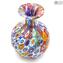 Flacon de parfum - Millefiori et feuille d'or - Verre de Murano Original OMG