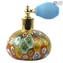 Boccetta profumo atomizzatore - Murrine e Oro - vetro di Murano Originale OMG