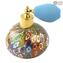 Bottle Perfume Atomizer - Millefiori and Gold Leaf - Original Murano Glass OMG