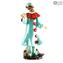 Pierrot-Skulptur - Walter Furlan - Original Murano-Glas