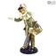Статуэтка Арлекино - карнавальный персонаж - автор Walter Furlan - муранское стекло OMG