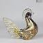 Figurine Coq en Murrine Millelfiori Gold - Animaux - Verre de Murano original OMG