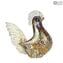 Hahnfigur in Murrine Millelfiori Gold - Tiere - Original Murano Glas OMG