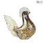 Figura de gallo en Murrine Millelfiori Gold - Animales - Cristal de Murano original OMG