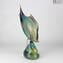 Fish on base - Sculpture in chalcedony - Original Murano Glass Omg