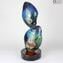 Into the abyss - Sculpture in chalcedony - Original Murano glass Omg