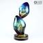 Into the abyss - Sculpture in chalcedony - Original Murano glass Omg