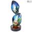 Dans les abysses - Sculpture en calcédoine - Verre de Murano original Omg