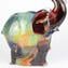 Rêveur d'éléphant - Sculpture en calcédoine - Verre de Murano original OMG