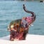 Elefantenträumer - Skulptur aus Chalzedon - Original Muranoglas OMG
