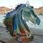 馬の頭-カルセドニーの彫刻-オリジナルのムラーノガラスOmg