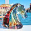 Horse head - Sculpture in chalcedony - Original Murano glass Omg