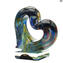 Heart - Sculpture in chalcedony - Original Murano Glass