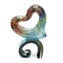Cuore - Scultura in Calcedonio - Vetro di Murano Originale OMG
