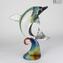 Springender Delphin - Skulptur aus Chalzedon - Original Murano Glass Omg
