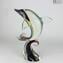 Jumping Dolphin  - Sculpture in chalcedony - Original Murano Glass Omg