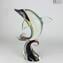 Springender Delphin - Skulptur aus Chalzedon - Original Murano Glass Omg