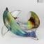 Dolphin on base - Sculpture in chalcedony - Original Murano glass Omg