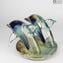Golfinhos - Escultura em calcedônia - Vidro Murano Original OMG