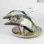 Дельфины - Скульптура из халцедона - муранское стекло OMG