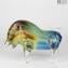 Bull - Sculpture in chalcedony - Original Murano glass OMG